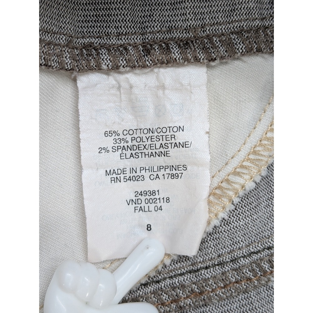 y2k GAP Corduroy Mini Skirt Button Front Olive Green Casual Skater Preppy 8 - Picture 5 of 7
